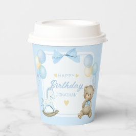 Teddybeer en schommelpaard papieren bekers