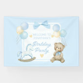 Teddybeer en schommelpaard spandoek (Horizontaal)