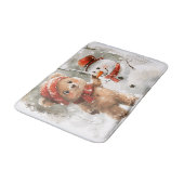 Teddybeer en sneeuwpop badmat (Gekanteld)