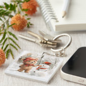 Teddybeer en sneeuwpop sleutelhanger (Voorkant Rechts)