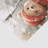 Teddybeer en sneeuwpop tissuepapier (Detail)