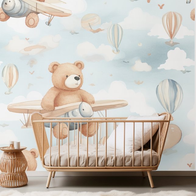 Teddybeer en Vlak Kinder Naadloze Patroon Behang (Creator heeft geüpload)
