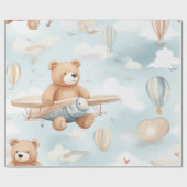 Teddybeer en Vlak Kinder Naadloze Patroon Cadeaupapier (Vlak)