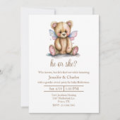 teddybeer fee geslacht onthullen partij kaart (Voorkant)