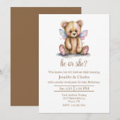 teddybeer fee geslacht onthullen partij kaart (Voorkant / Achterkant)