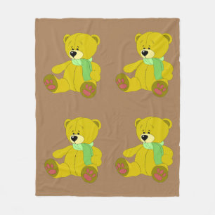 Teddybeer fleece deken