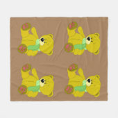 Teddybeer fleece deken (Voorkant (Horizontaal))