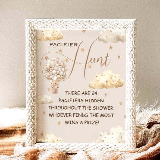 Teddybeer Fopspeen Jacht Grappig Spel Bord Poster