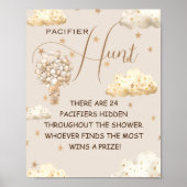 Teddybeer Fopspeen Jacht Grappig Spel Bord Poster (Voorkant)