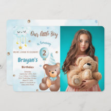 Teddybeer-foto-uitnodiging