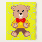 Teddybeer geel geometrisch planner (Achterkant)