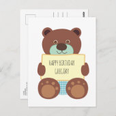 Teddybeer Gefeliciteerd Briefkaart (Voorkant / Achterkant)