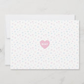 Teddybeer Gekleed in Roze Baby shower Uitnodiging (Achterkant)