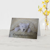 teddybeer gelukwensen kaart (Gele Bloem)