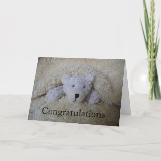 teddybeer gelukwensen kaart (Voorkant)