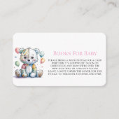 Teddybeer genaaid patchwork meisje boeken voor Bab Informatiekaartje (Voorkant)