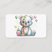 Teddybeer genaaid patchwork meisje boeken voor Bab Informatiekaartje (Achterkant)