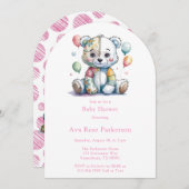 Teddybeer genaaid patchwork meisjesboeken voor bab kaart (Voorkant / Achterkant)