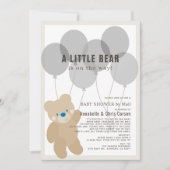 Teddybeer genderneutraal Baby shower per post Kaart (Voorkant)