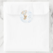 teddybeer geslacht onthullen jongen ronde sticker (Tas)