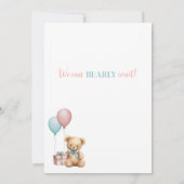 Teddybeer geslacht onthulling kaart (Achterkant)