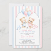 Teddybeer geslacht onthulling kaart (Voorkant)