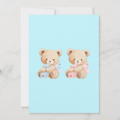 Teddybeer geslacht onthulling uitnodiging (Achterkant)