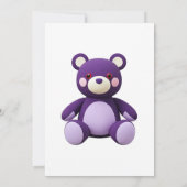 Teddybeer geslacht onthulling uitnodiging (Achterkant)