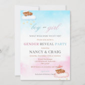 Teddybeer Geslacht Onthulling Uitnodiging Geslacht (Voorkant)