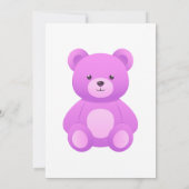 Teddybeer Geslacht Reveal Uitnodiging (Achterkant)