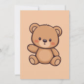 Teddybeer Geslacht Uitnodiging (Achterkant)