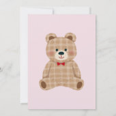 Teddybeer Geslacht Uitnodiging (Achterkant)