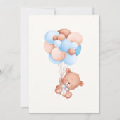 Teddybeer Geslacht Uitnodiging (Achterkant)