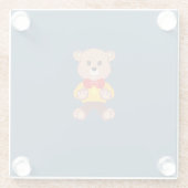 Teddybeer  glazen onderzetter (Achterkant)