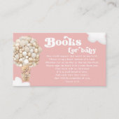 Teddybeer gouden ballonnen meisje Baby shower Informatiekaartje (Voorkant)