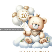 Teddybeer Gouden Servetten voor 1e Verjaardagsfees