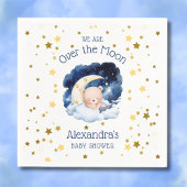 Teddybeer gouden sterren boven de maan Baby shower Servet