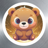 Teddybeer grillige dierlijke Cartoon Graphic 🧸 Ronde Sticker