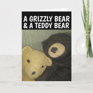 TEDDYBEER & GRIZZLY ROMANTISCH LIEFDES WENSKAART KAART