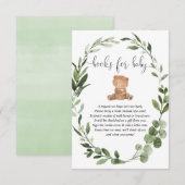 Teddybeer groen eucalyptus boeken voor baby encl informatiekaartje (Voorkant / Achterkant)