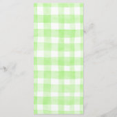 Teddybeer groen geruit patroon menukaarten menu (Achterkant)