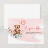 Teddybeer Groene Eucalyptus Krans Diper Raffle Informatiekaartje (Voorkant / Achterkant)