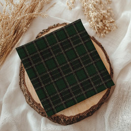 Teddybeer groene tartan baby shower  servet