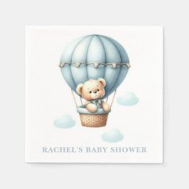 Teddybeer-hete-luchtballon-babyshower-servetten Servet