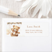 Teddybeer hete luchtballon retour Adres Label (Insitu)