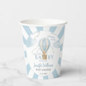 Teddybeer heteluchtballon baby shower papieren bek papieren bekers (Achterkant)