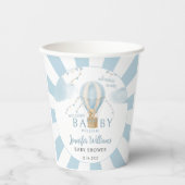 Teddybeer heteluchtballon baby shower papieren bek papieren bekers (Voorkant)