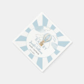 Teddybeer heteluchtballon babyboy douche servet (Hoek)