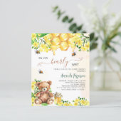 Teddybeer honingraat budget Baby shower (Staand voorkant)