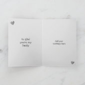 Teddybeer hou van je papa geel en grijs kaart (Binnen)